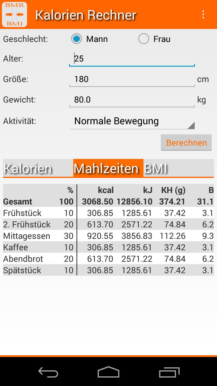 Bmi Rechner Wie Viele Kalorien - inselstaat im pazifik