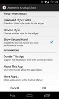 Animated Analog Clock Widget capture d'écran 1