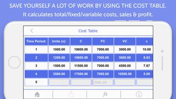 Cost Accounting Calculator capture d'écran 3