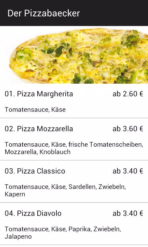 Der Pizzabäcker Hamm für Android - APK herunterladen