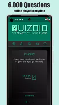 Screenshot 1 for Quizoid: Offline Trivia Quiz