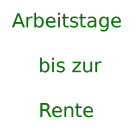 Arbeitstage bis zur Rente ไอคอน