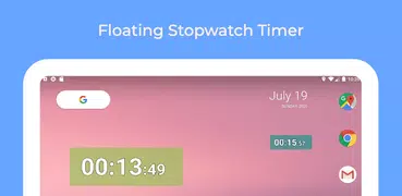 Floating stopwatch timer