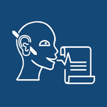 Speech to text helper for deaf icon