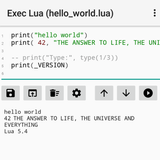 Exec Lua - Lua IDE & HTTP/MQTT