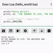 Exec Lua - Lua IDE & HTTP/MQTT