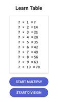Table de multiplication capture d'écran 1