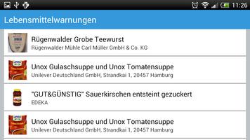 Lebensmittelwarnungen screenshot 2