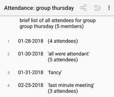 Attendance screenshot 2