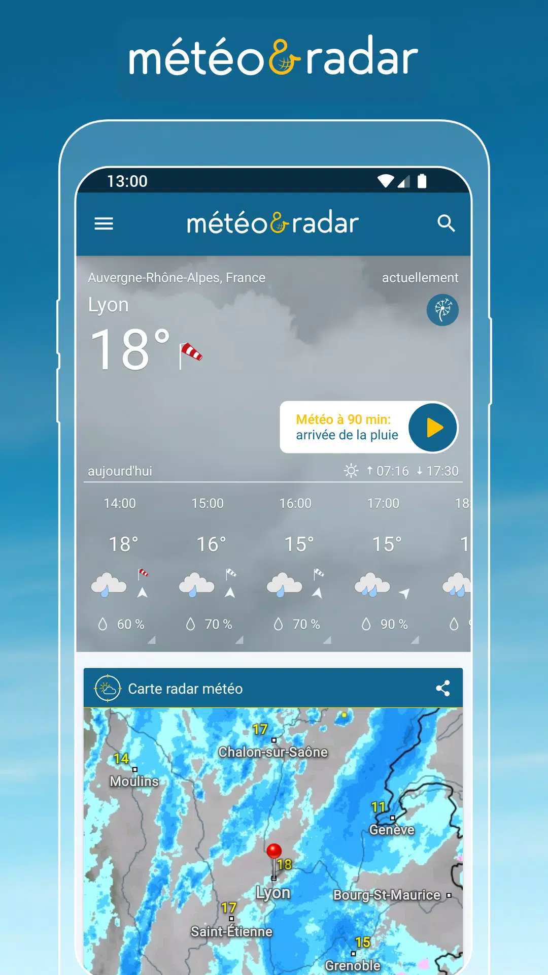 Météo & Radar - pluie et vent APK pour Android Télécharger