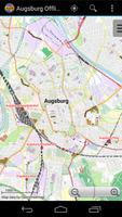 Carte de Augsbourg hors-ligne Affiche