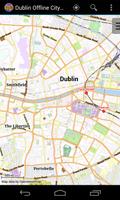 Dublin Offline Plan Miasta plakat