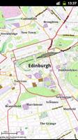 Edinburgh Offline City Map Cartaz