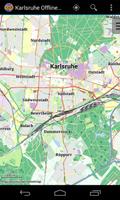 Carte de Karlsruhe hors-ligne Affiche