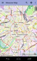 Moskau Offline Stadtplan Plakat