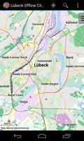 Carte de Lübeck hors-ligne Affiche