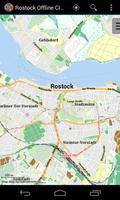 Carte de Rostock hors-ligne Affiche