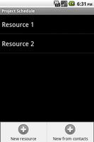 Project Schedule - Contacts الملصق