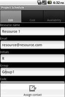Project Schedule - Contacts تصوير الشاشة 1