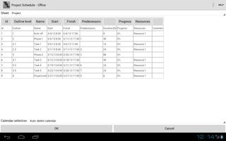 Project Schedule - Office screenshot 2