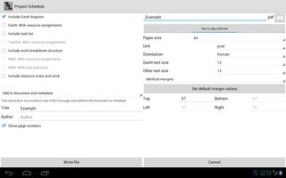 3 Schermata Project Schedule - PDF Export