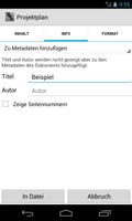 Projektplan - PDF Exportieren Screenshot 1