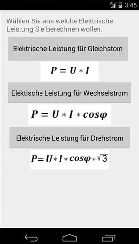 Elektrische Leistung Berechnen APK für Android herunterladen