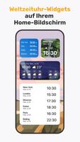 Weltuhr - Widget und Wetter Plakat