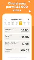 Horloge Mondiale Widget capture d'écran 1