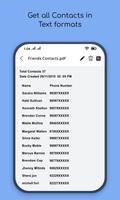 Contact Backup & Restore : VCF, PDF, & Text capture d'écran 3