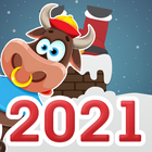 Новогодние Поздравления - 2021 год (Быка) виджет icon