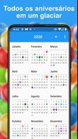 Calendário de aniversários Cartaz