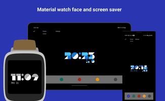 Material Pixel Watch Face Plakat