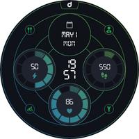 DS D005 - Digital watch face screenshot 1