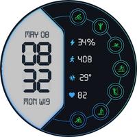 DS D007 - Digital watch face screenshot 1