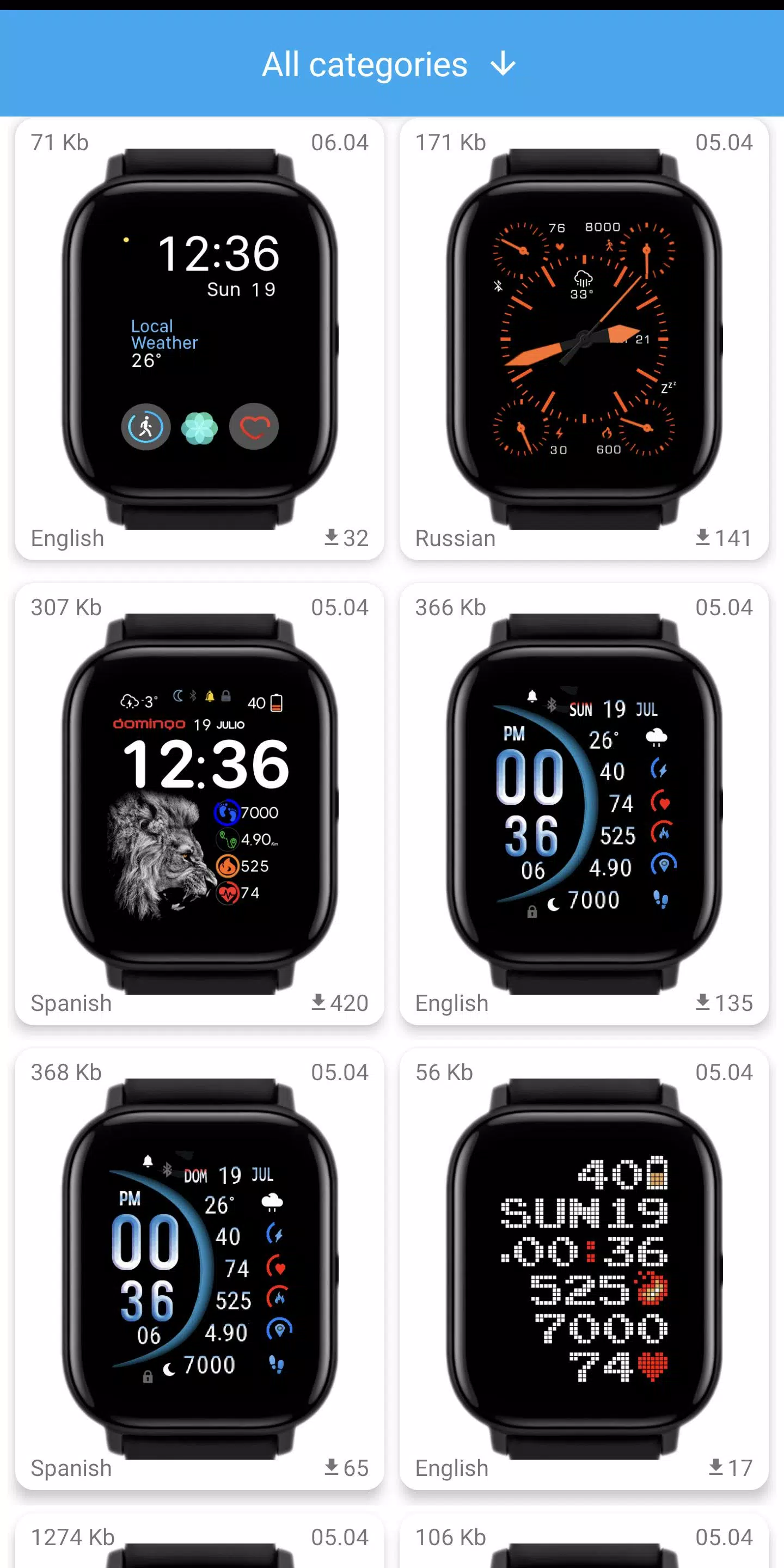 Amazfit GTS WatchFaces APK per Android Download