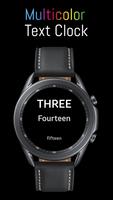 Multicolor Text Clock постер