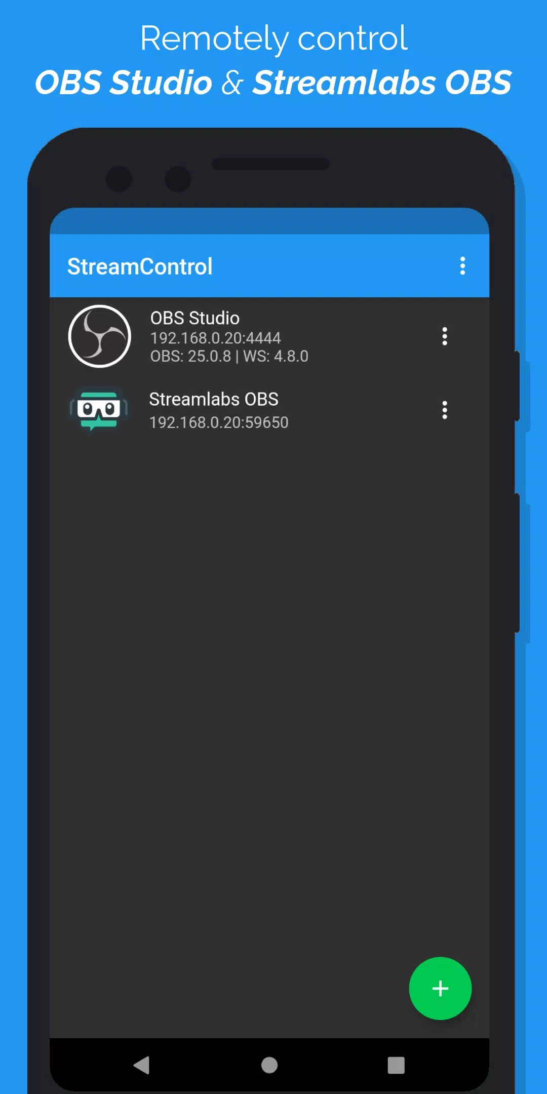 Failed to get token from remote obs. OBS Android. Streamlabs Premium Android.