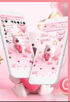 Tema Chat Pink & Wallpaper स्क्रीनशॉट 1