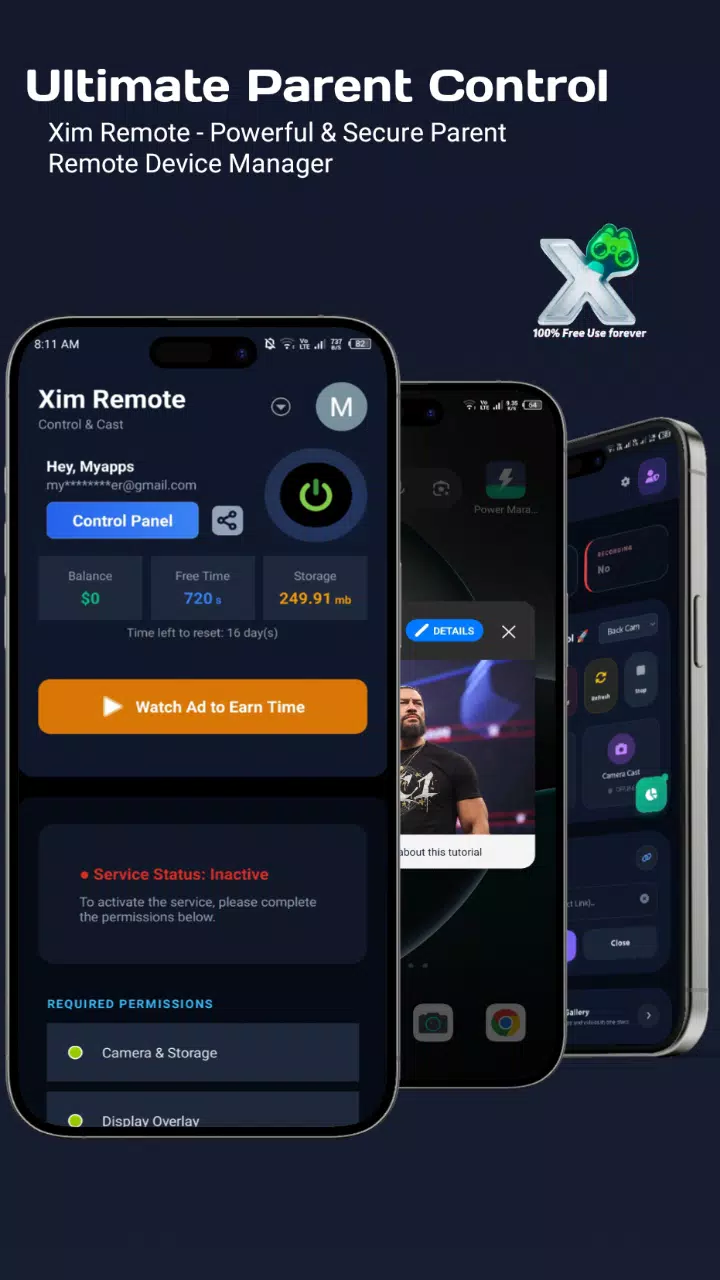 Screen Mirror Xim remote parental control