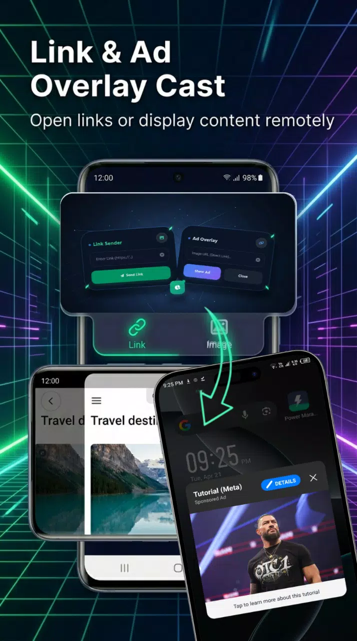 Link cast to remote device with xim remote