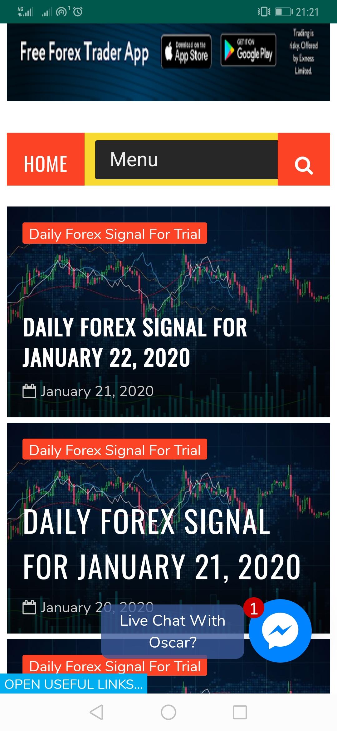 Forex trading example