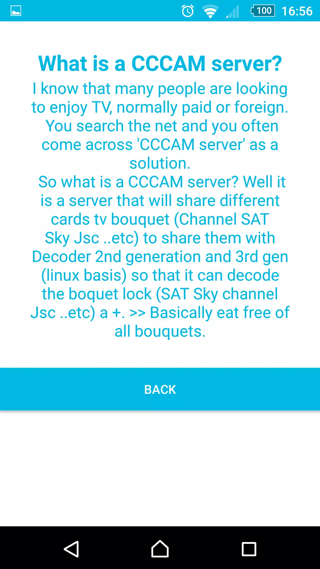 Descarga de APK de el mejor generador de cccam gratis para Android