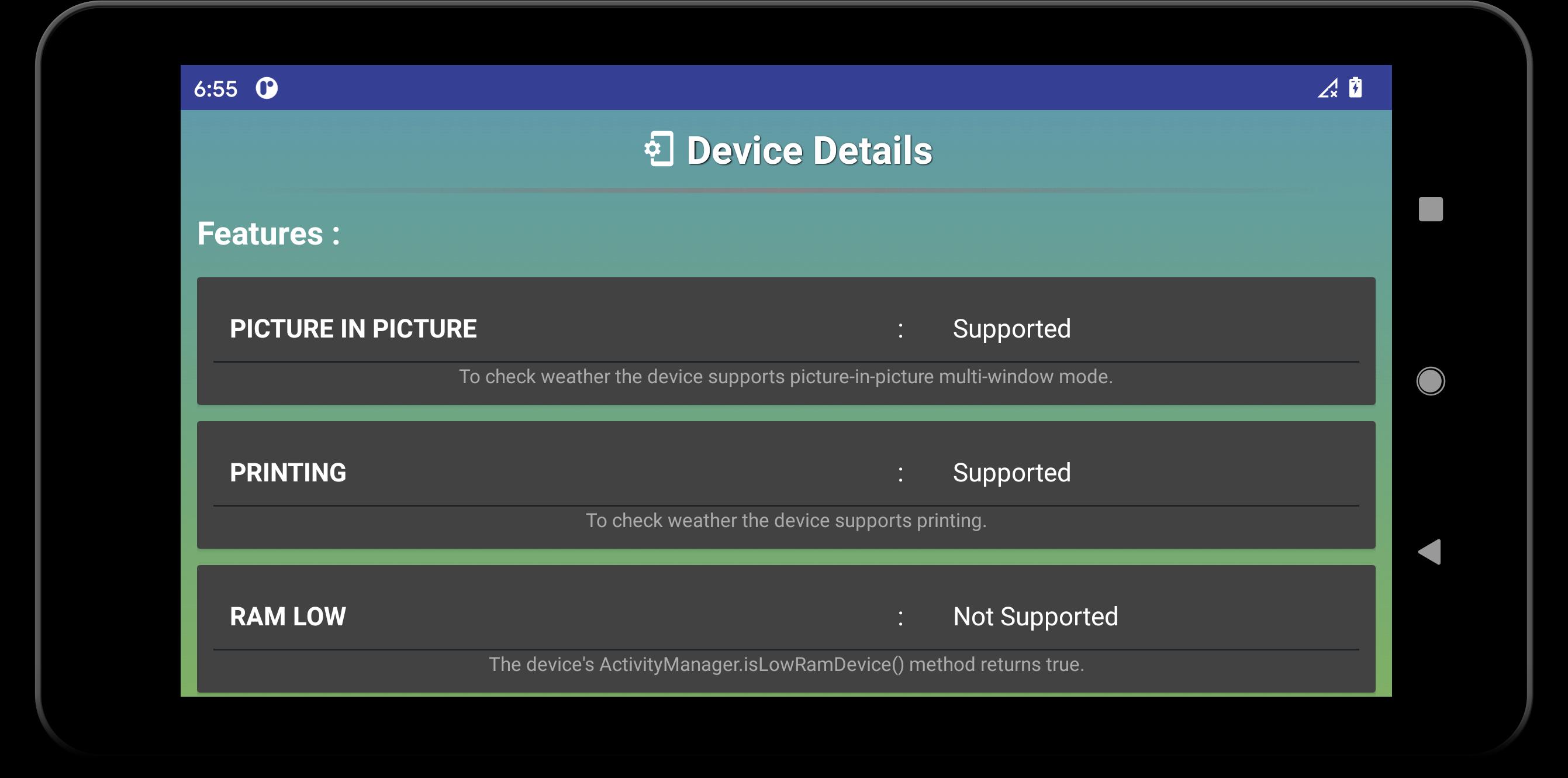 Device details