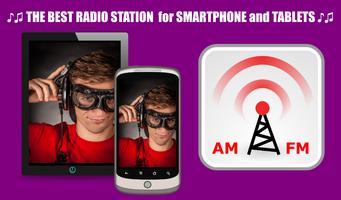 Station de radio en direct AM FM en ligne Affiche