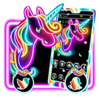 Neon Colorful Unicorn Theme icône