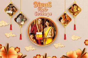 diwali photo collage maker, diwalii wishes Affiche