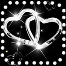 Silver Glitter Diamond Love Theme Wallpaper APK