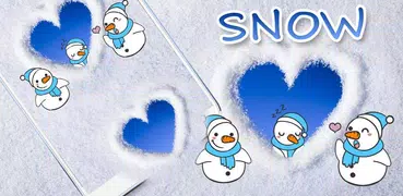 かわいい雪だるま雪の冬のテーマ Cute Snowman Snow Winter