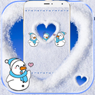 Snow Winter Theme Cute Snowman live wallpaper icon